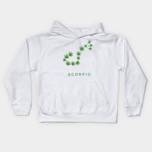 SCORPIO WEED ZODIAC Kids Hoodie